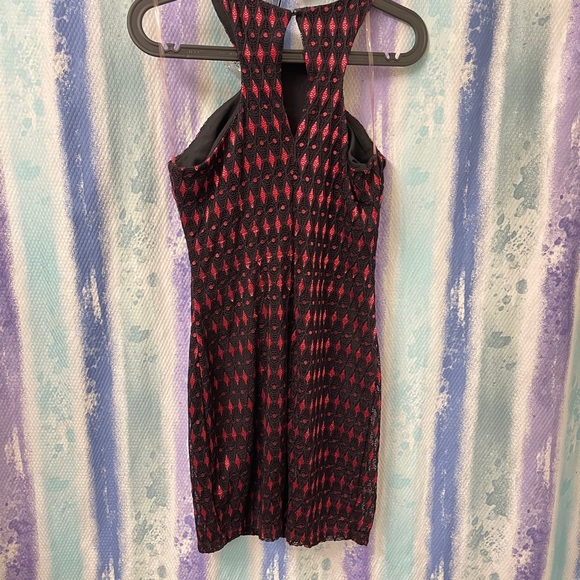 NWOT lacy black and pink dress - Picture 5 of 6
